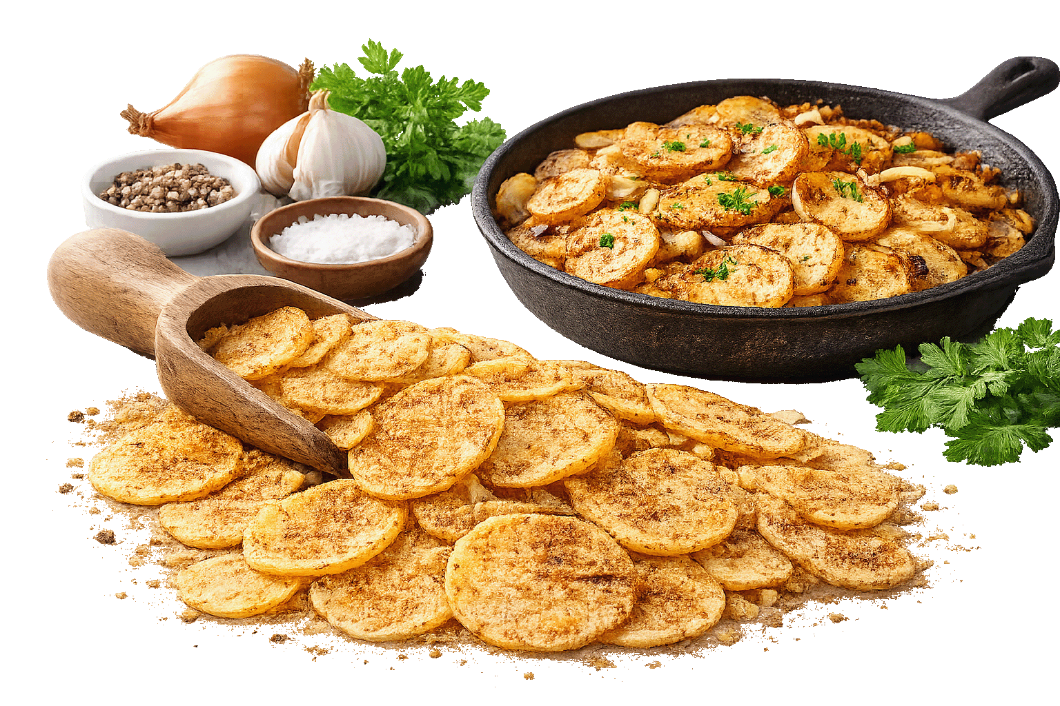 Bratkartoffeln mit Gewürzen