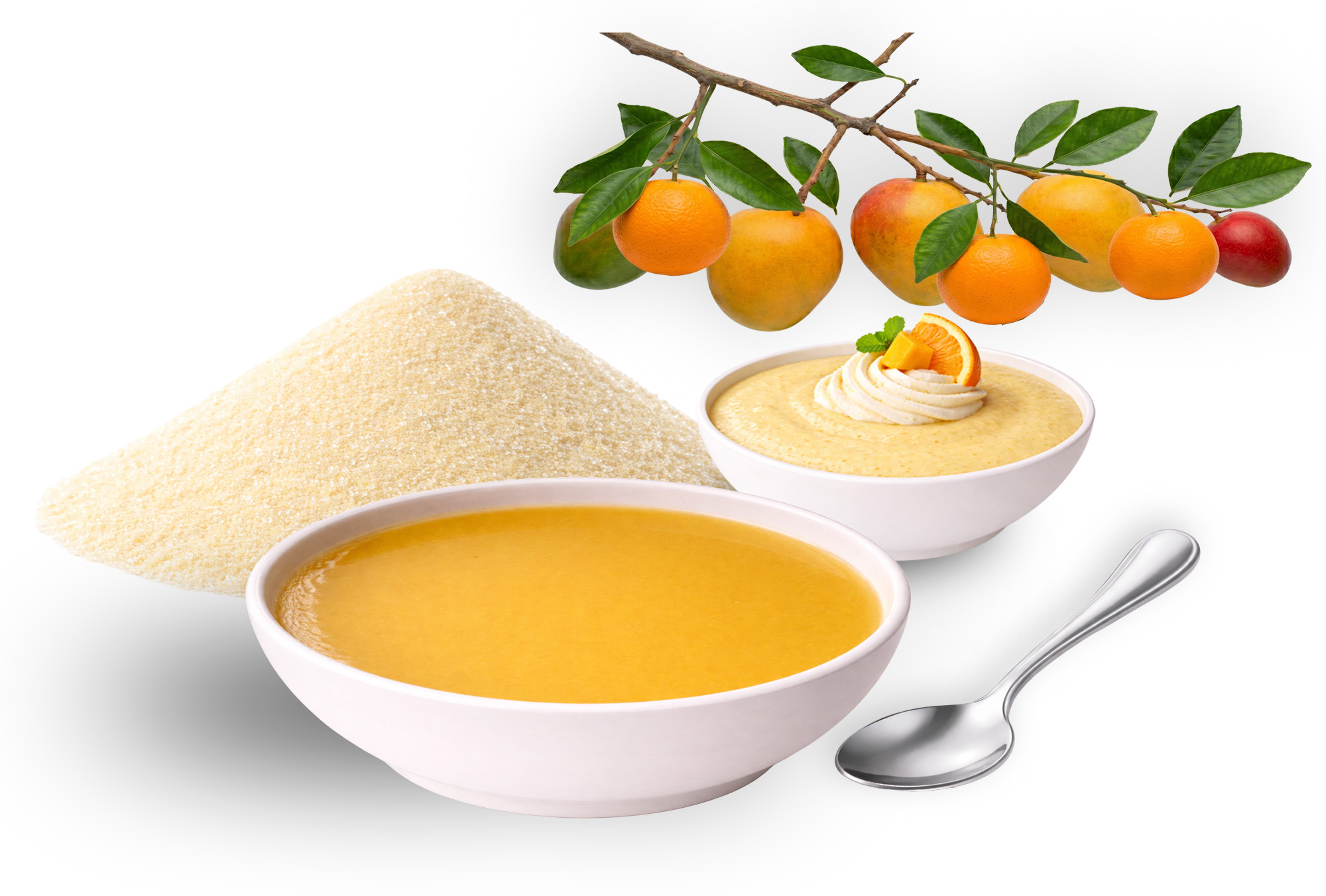 Fruchtsuppe/Dessert "Mango-Orange" ohne Fruchtstücke