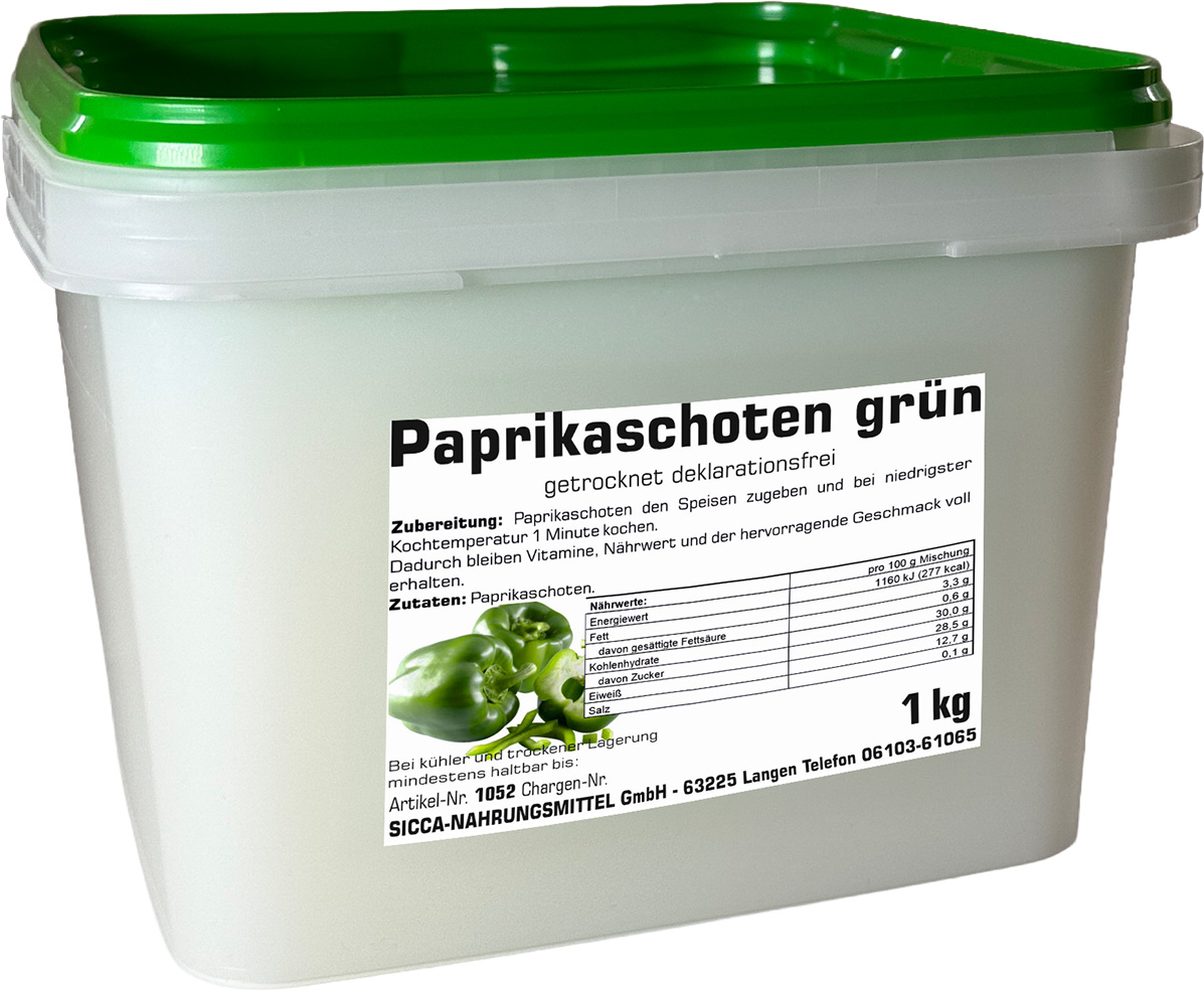 Paprikaschoten grün