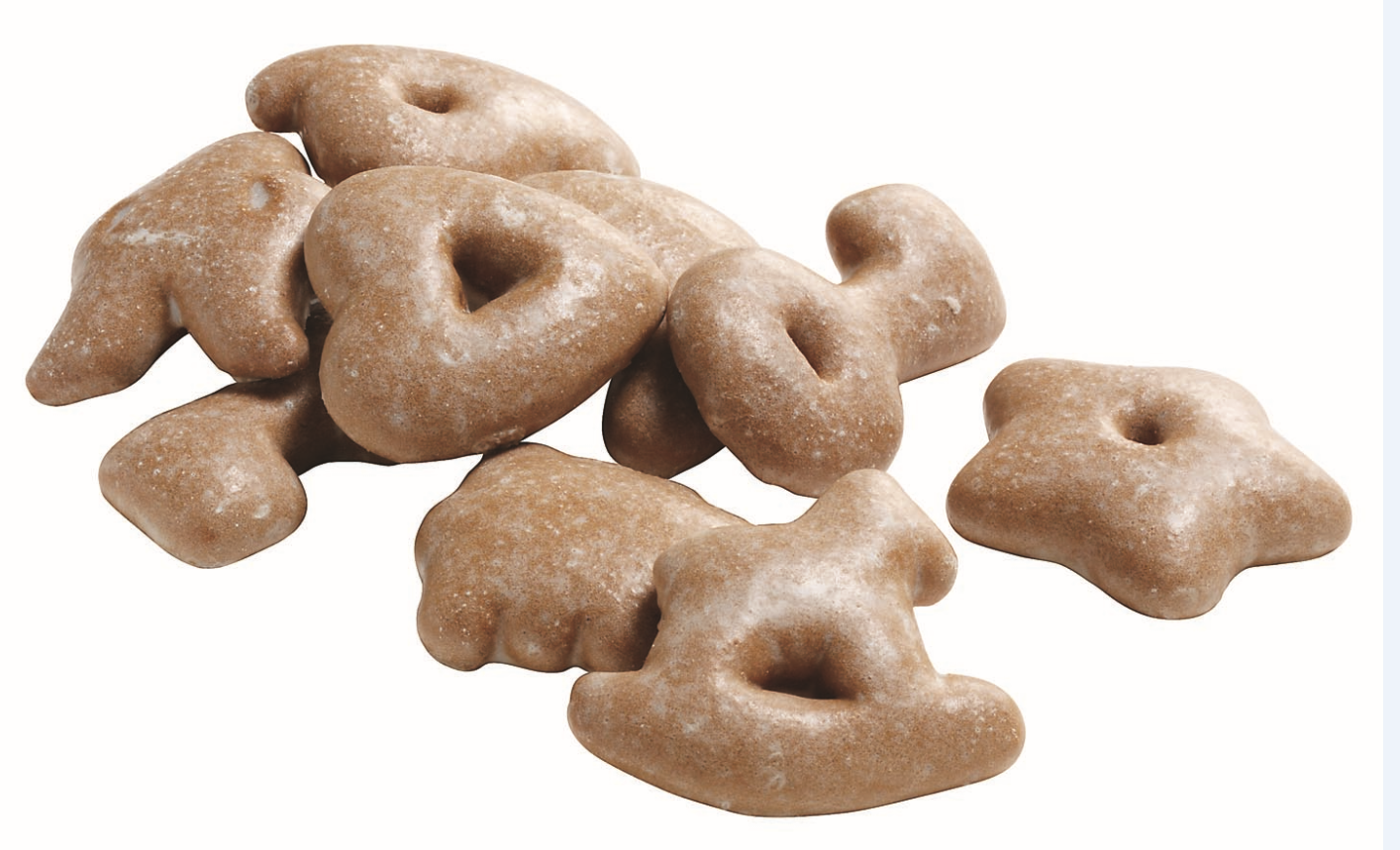 Lebkuchen-Gebäck glasiert