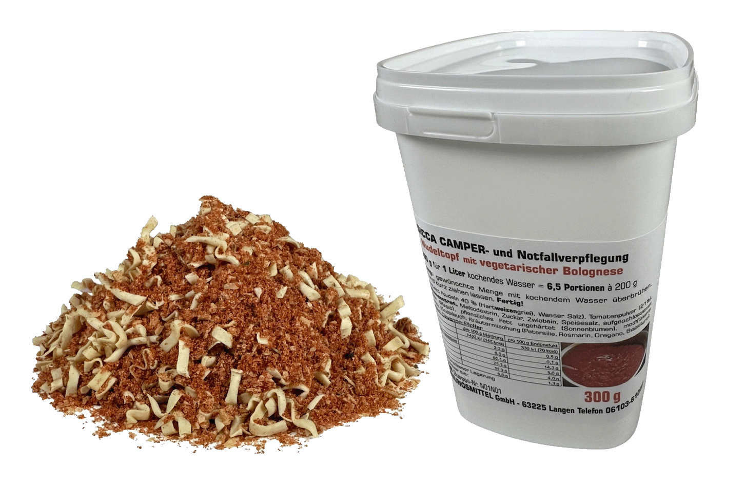 Nudeltopf mit vegetarischer Bolognese