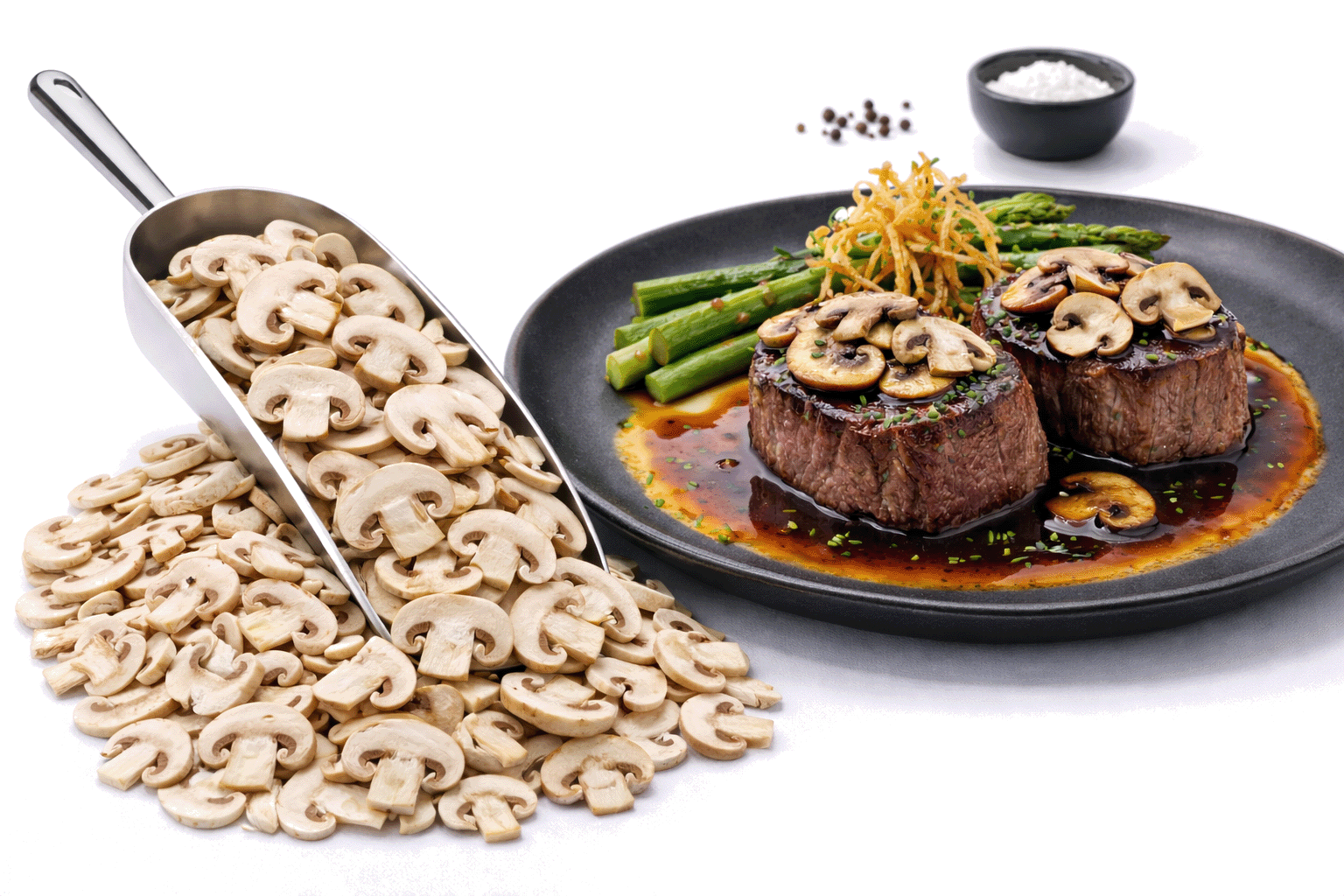 Champignons Scheiben gefriergetrocknet
