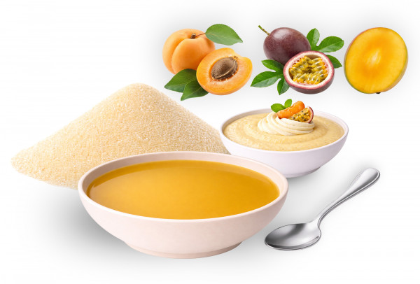Fruchtsuppe/Dessert "Aprikose-Maracuja" ohne Fruchtstücke